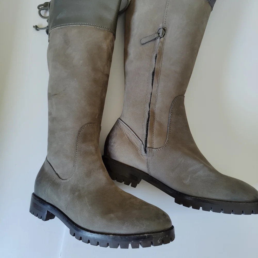 Cole Haan Kensington Air Waterproof Suede Gray Boots